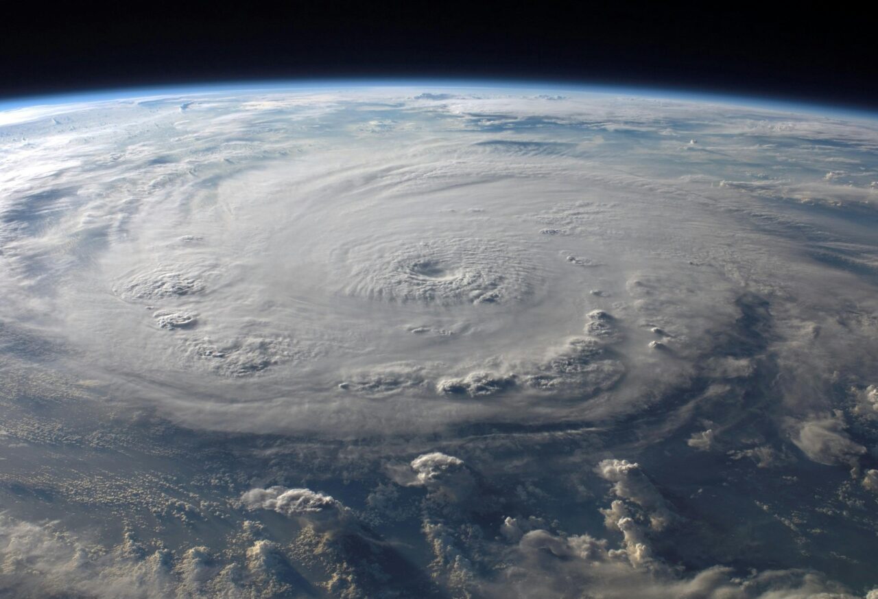 satellite view of a hurricane