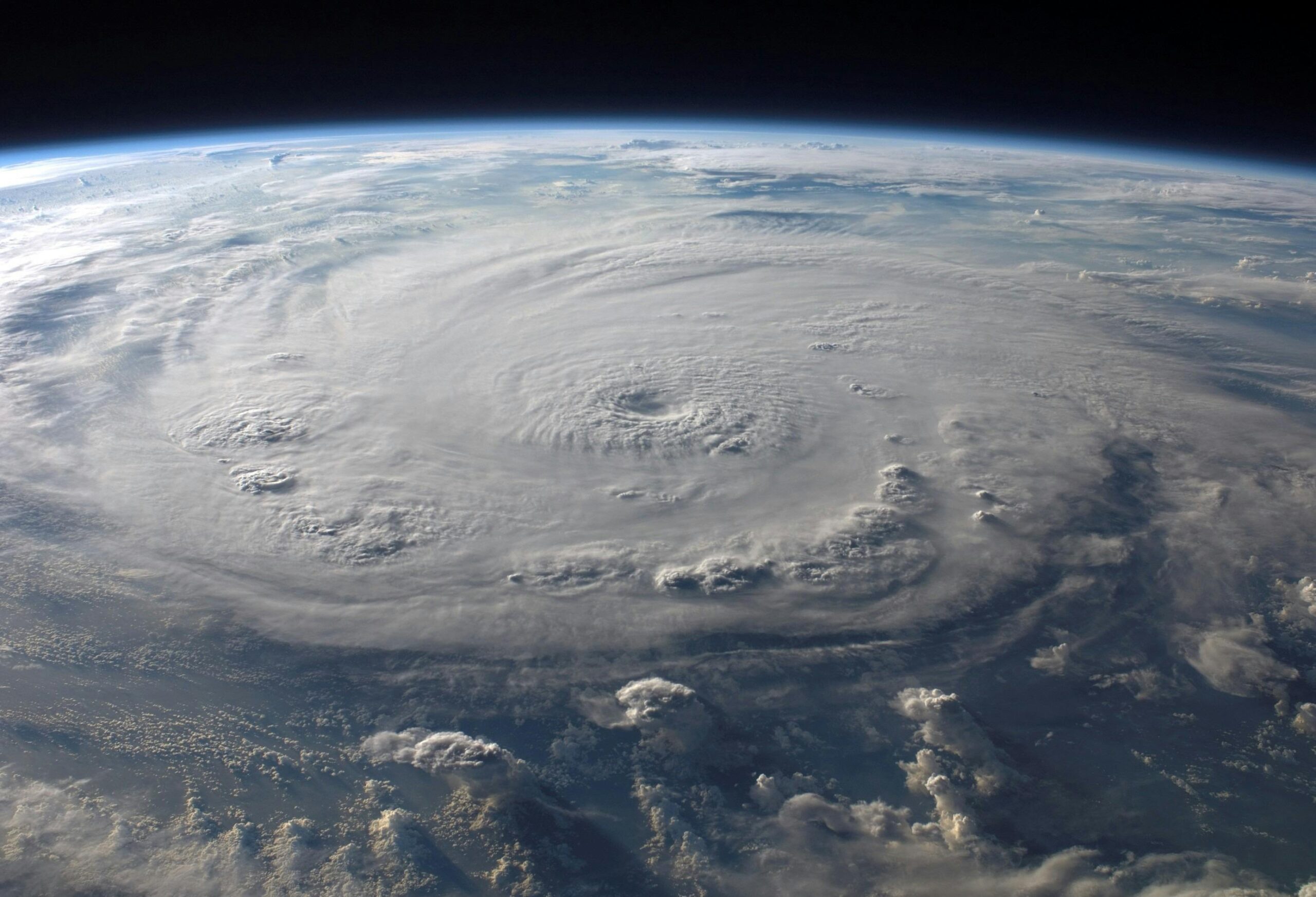 satellite view of a hurricane